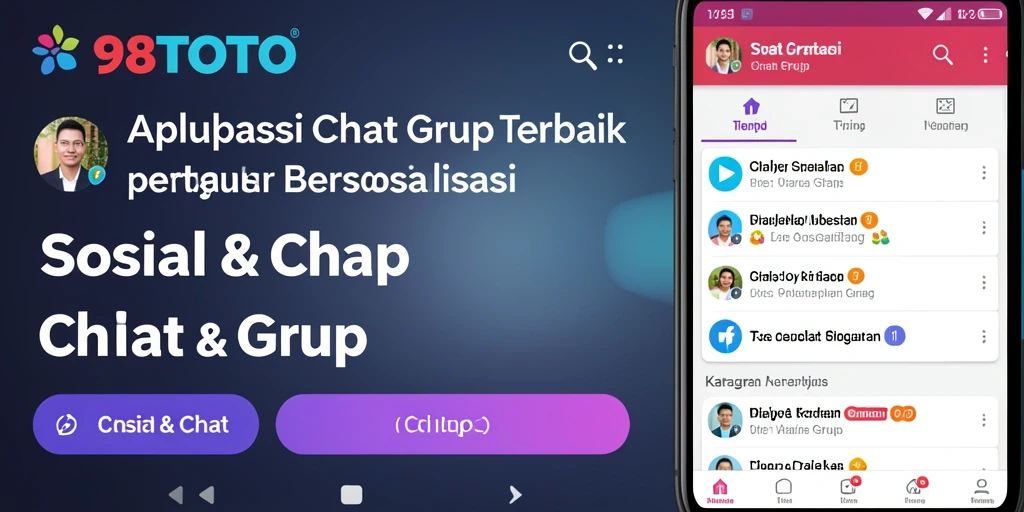 Antarmuka aplikasi 98TOTO yang ramah pengguna untuk Chat Grup.