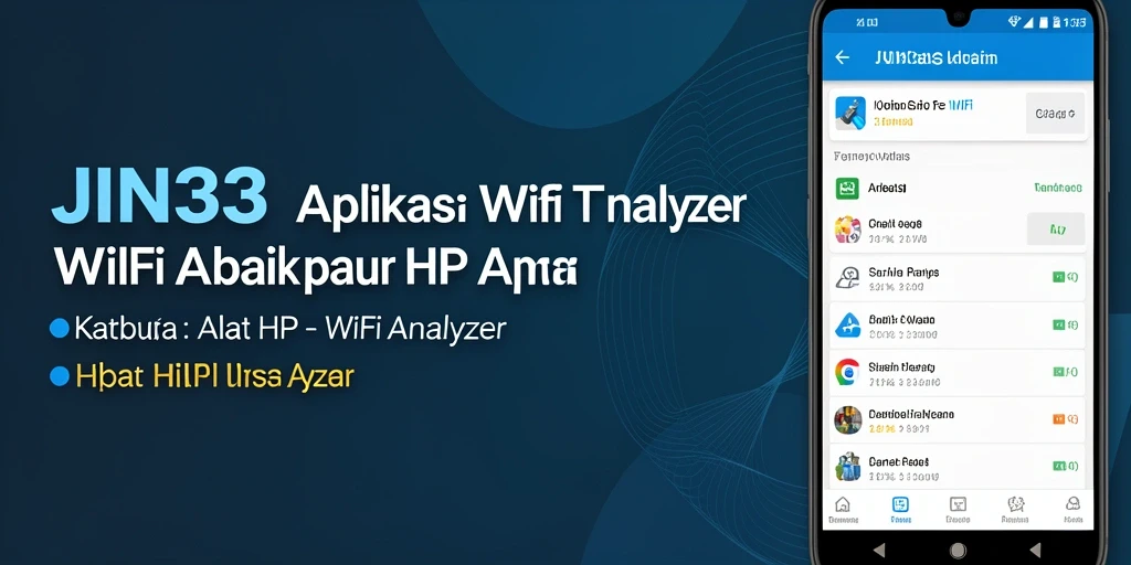 Tampilan antarmuka JIN33 yang menampilkan analisis jaringan WiFi.