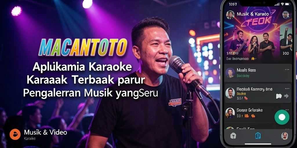 Tampilan antarmuka MACANTOTO yang menarik dan fungsional untuk karaoke.