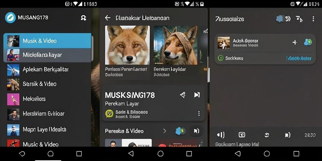 Antarmuka pengguna <strong>MUSANG178</strong> saat merekam layar dengan fitur sederhana.