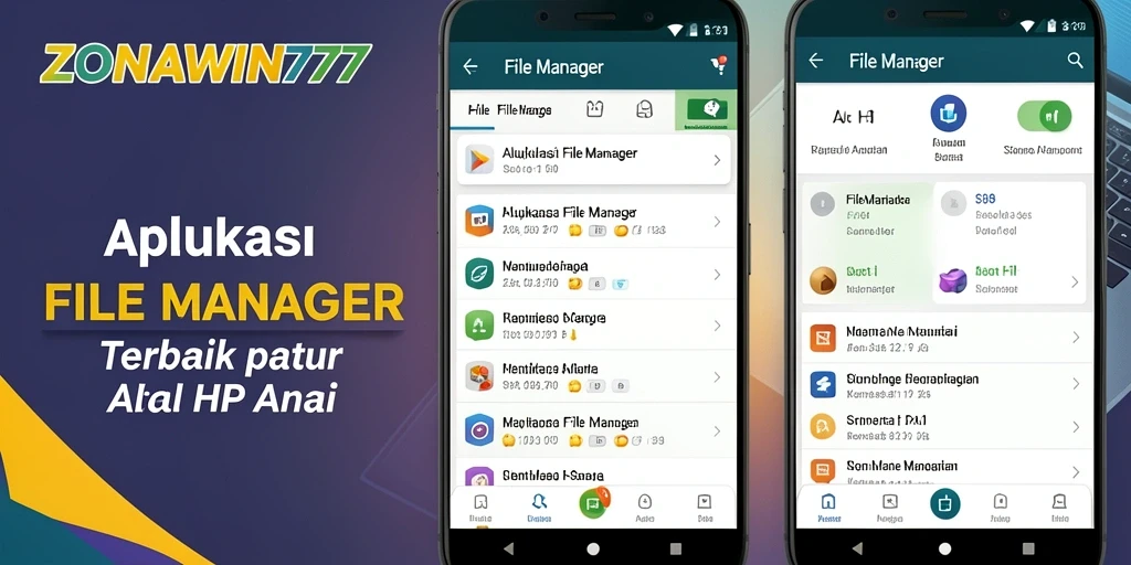 Screenshot antarmuka ZONAWIN777 menunjukkan kemudahan navigasi file.